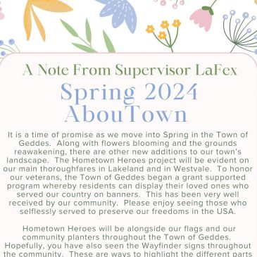 Supervisor’s Spring Updates