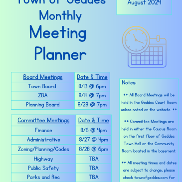 August Meetings