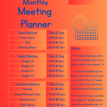 2025 Budget Meetings/October Meetings